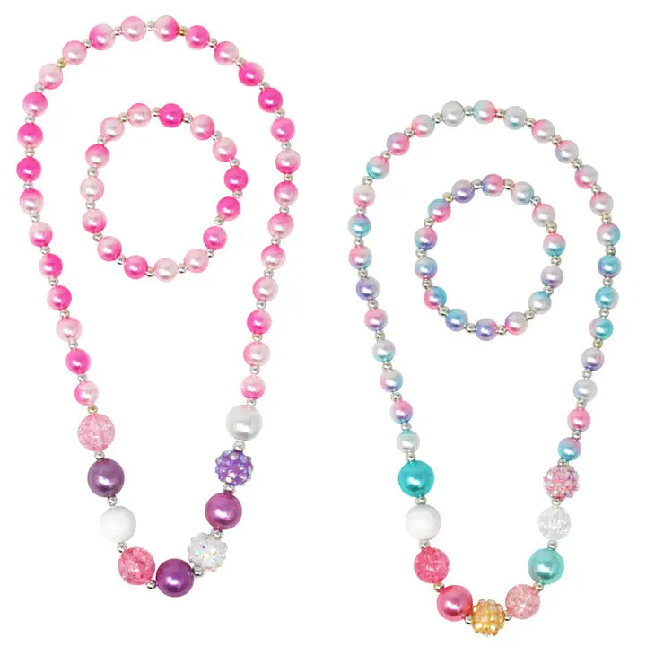 Pink Poppy Necklace/bracelet set