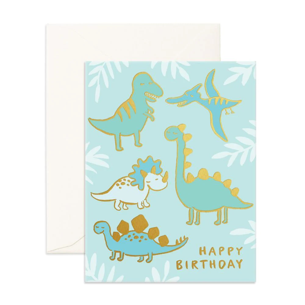 Fox and Fallow - Dino Birthday Card