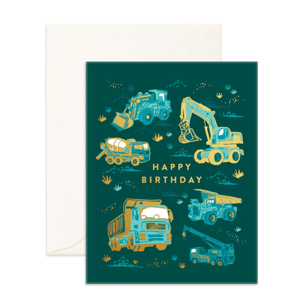 Fox and Fallow - Birthday Trucks Card