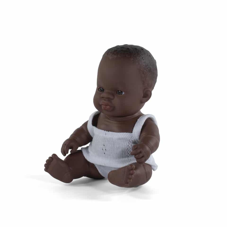 MINILAND baby doll - african girl, 21cm