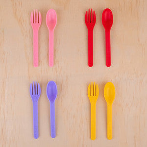 MontiiCo Out & About Cutlery Set - Strawberry