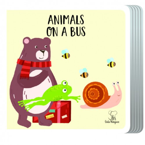 Sassi Travel Giant Puzzle and Book - Animals on a Bus, 20 pcs