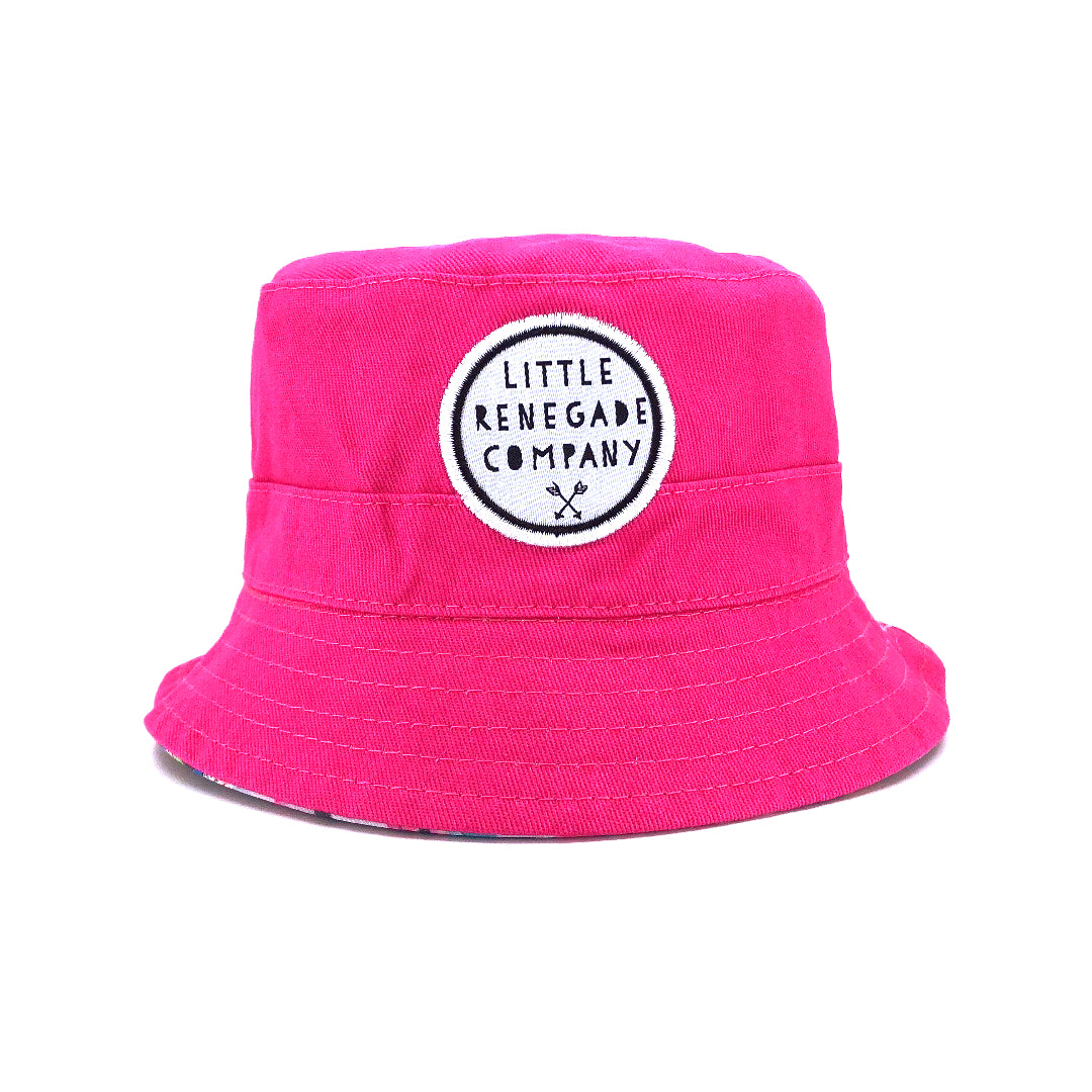 Sugar Mountains/ Pink Reversible Bucket Hat