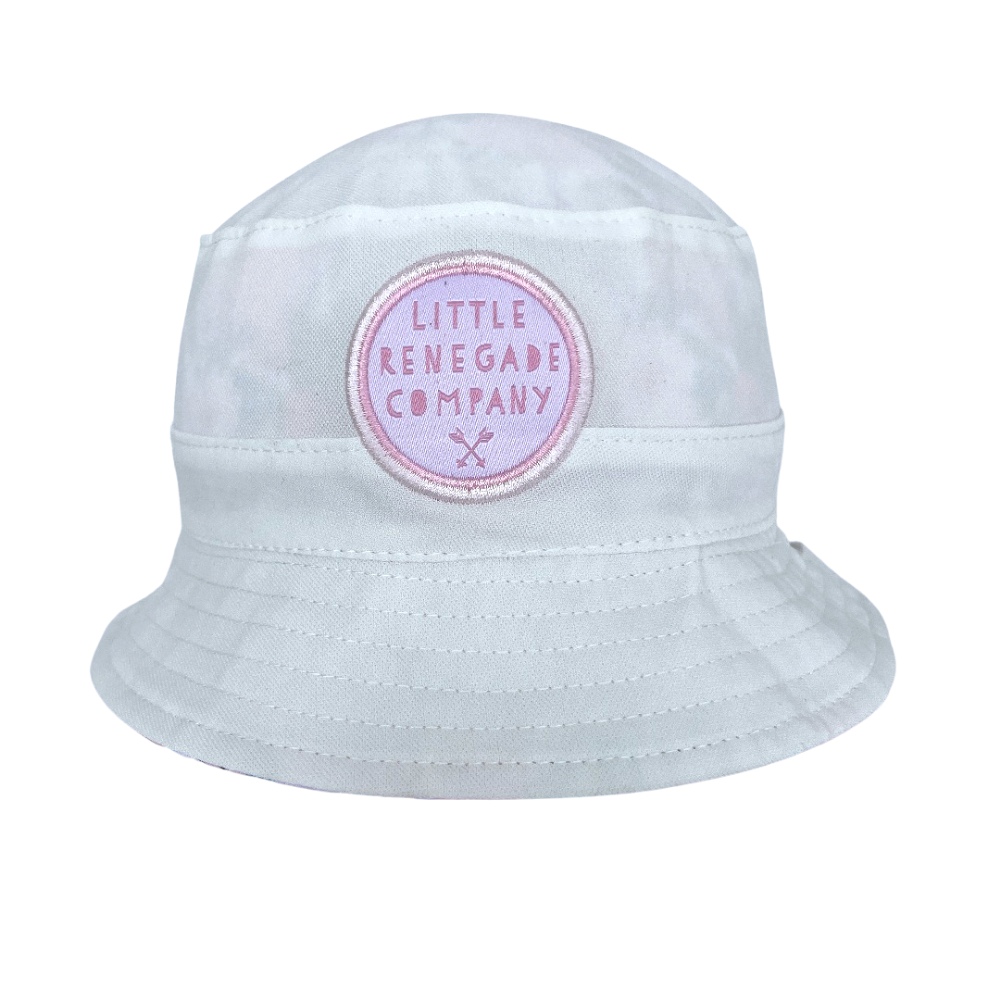 Flourish/ White Reversible Bucket Hat
