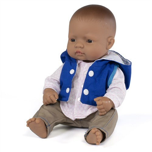 Miniland Doll - Anatomically Correct Baby, Latin American Boy and Outfit Boxed, 32 cm