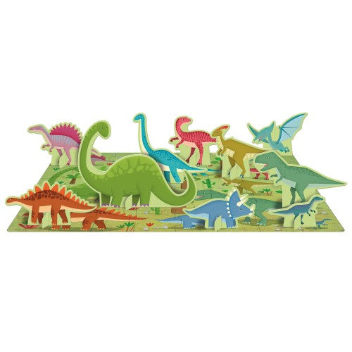 Learn Words Dinosaurs - Puzzle and Book Set