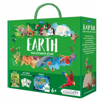 The Ultimate Atlas and Puzzle Set - Earth, 500 pcs