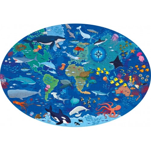 Travel, Learn and Explore - Puzzle and Book Set - The Sea, 205 pcs