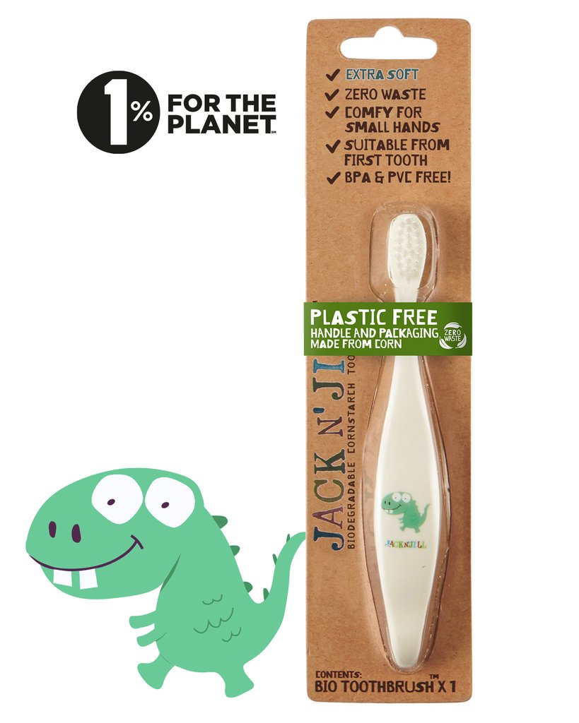 Plastic Free Bio Toothbrush - Dino