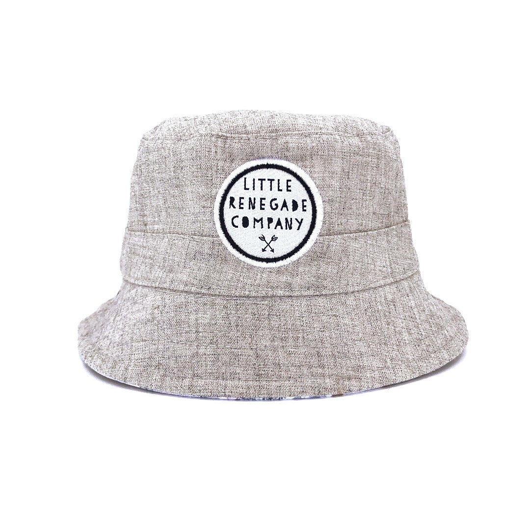 Snowday/ Grey Reversible Bucket Hat