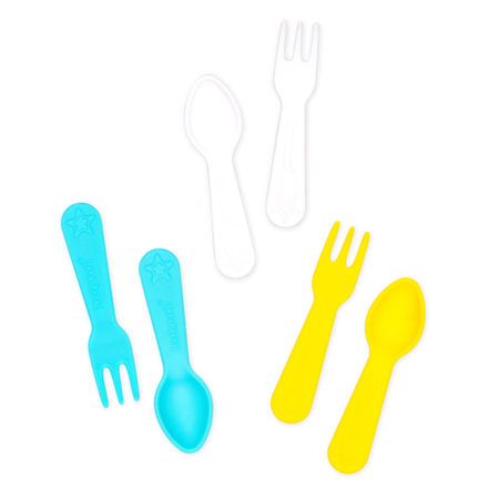 Lunch Punch Fork and Spoon Set - Yellow