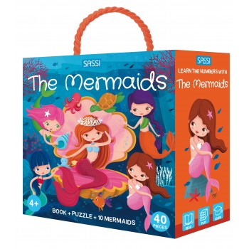 Learn Numbers Mermaids - Puzzle and Book Set