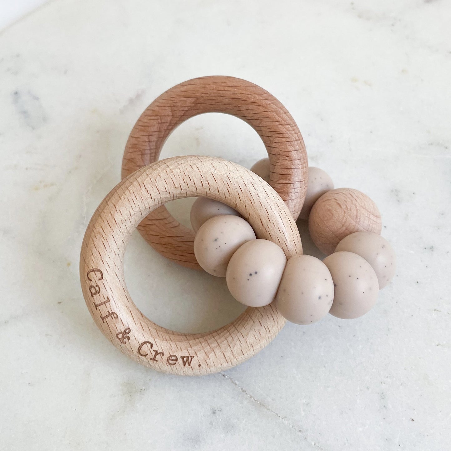 Wooden Silicone Ring Teether- Chai